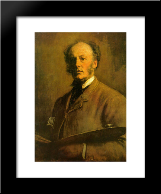 Self-Portrait 20x24 Black Modern Wood Framed Art Print Poster by Millais, John Everett