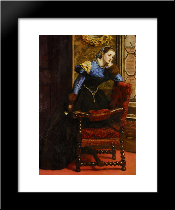 Swallow, Swallow 20x24 Black Modern Wood Framed Art Print Poster by Millais, John Everett