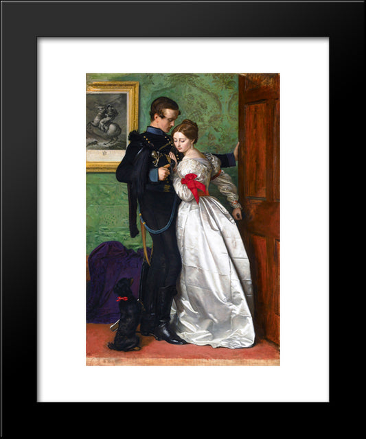 The Black Brunswicker 20x24 Black Modern Wood Framed Art Print Poster by Millais, John Everett