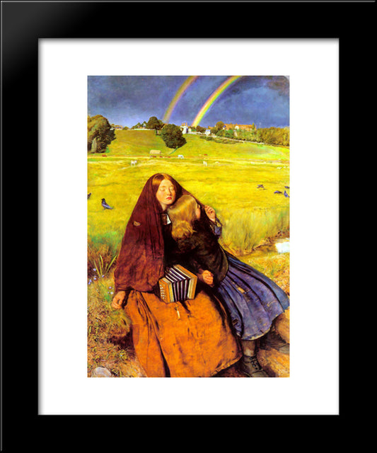 The Blind Girl 20x24 Black Modern Wood Framed Art Print Poster by Millais, John Everett