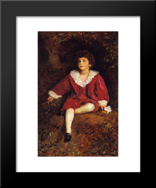 The Honourable John Nevile Manners 20x24 Black Modern Wood Framed Art Print Poster by Millais, John Everett