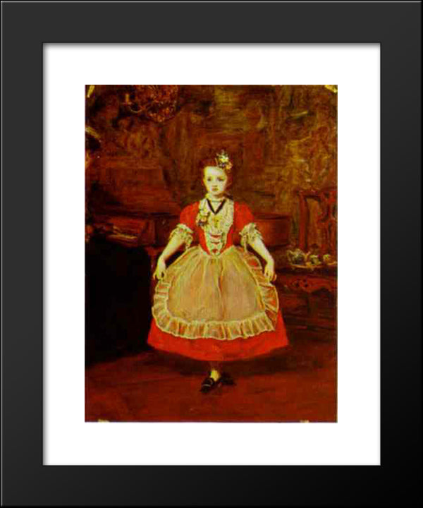 The Minuet 20x24 Black Modern Wood Framed Art Print Poster by Millais, John Everett