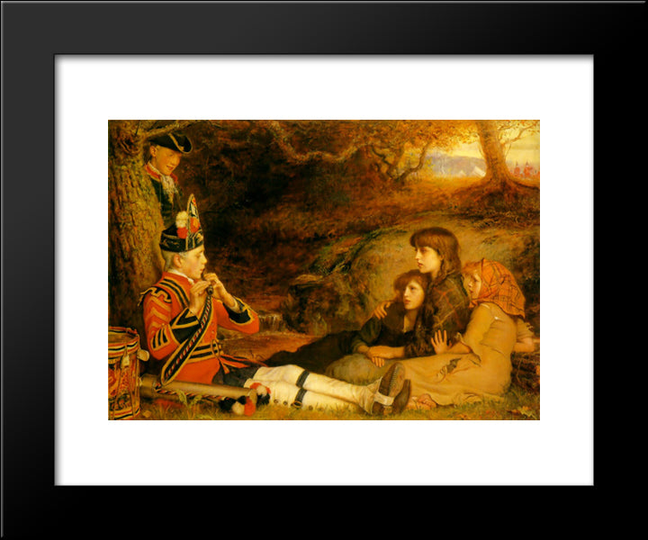 The Piper 20x24 Black Modern Wood Framed Art Print Poster by Millais, John Everett