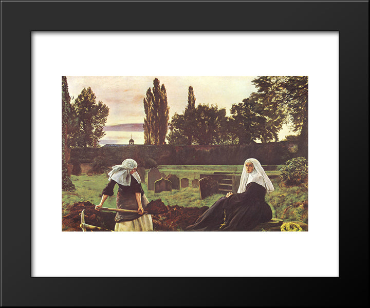 The Vale Of Rest 20x24 Black Modern Wood Framed Art Print Poster by Millais, John Everett