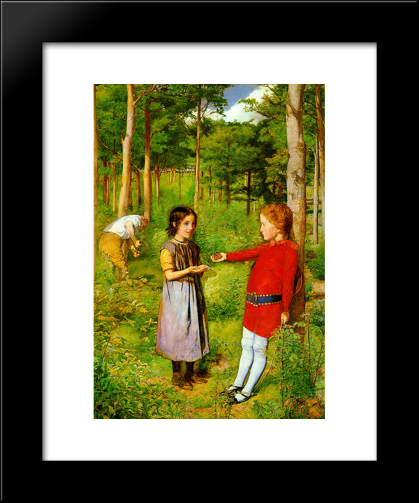 The Woodman'S Daughter 20x24 Black Modern Wood Framed Art Print Poster by Millais, John Everett