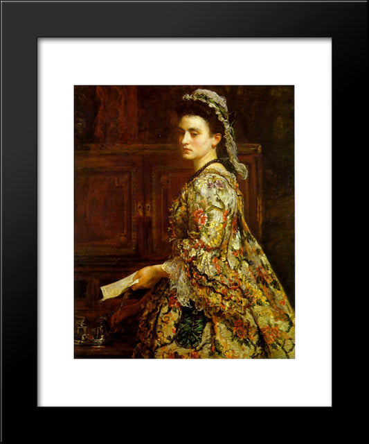 Vanessa 20x24 Black Modern Wood Framed Art Print Poster by Millais, John Everett