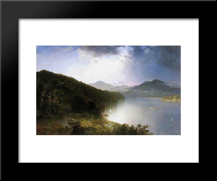 Hudson River 20x24 Black Modern Wood Framed Art Print Poster by Kensett, John Frederick