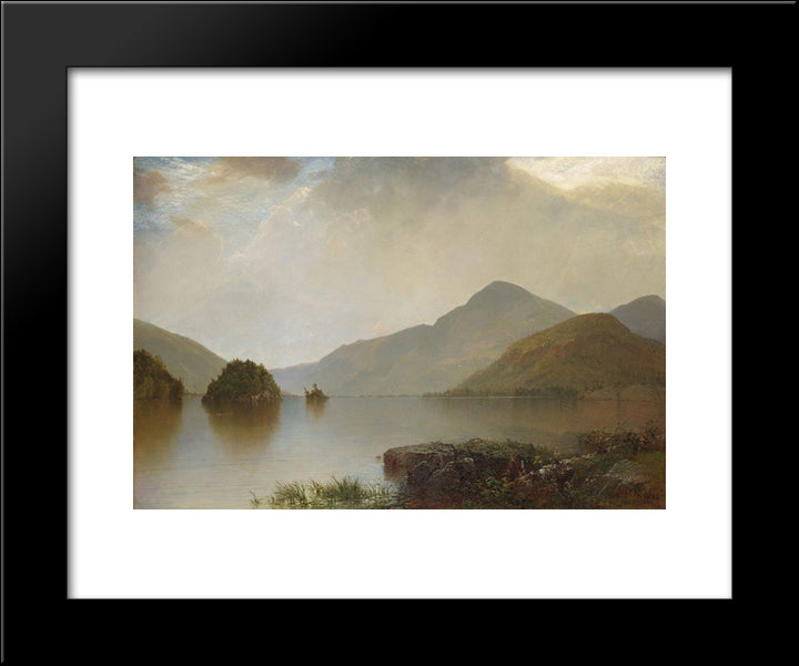 Lake George 20x24 Black Modern Wood Framed Art Print Poster by Kensett, John Frederick