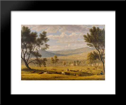 Patterdale Farm 20x24 Black Modern Wood Framed Art Print Poster by Glover, John