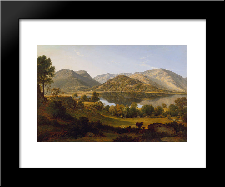 Ullswater, Early Morning 20x24 Black Modern Wood Framed Art Print Poster by Glover, John