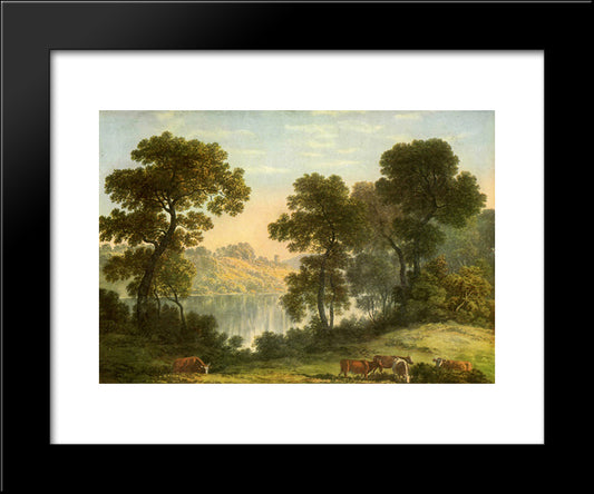 View In North Wales 20x24 Black Modern Wood Framed Art Print Poster by Glover, John