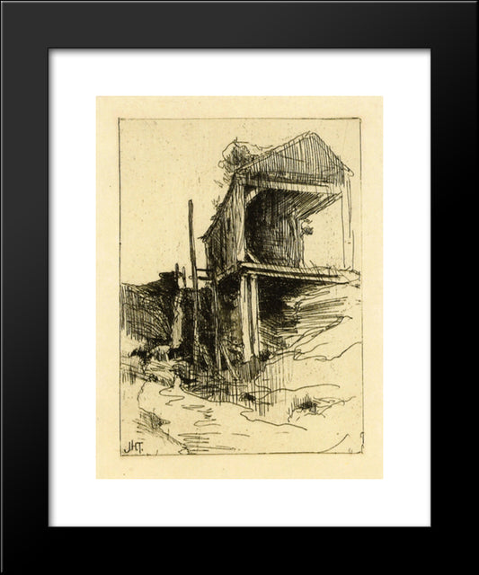 Abandoned Mill 20x24 Black Modern Wood Framed Art Print Poster by Twachtman, John Henry