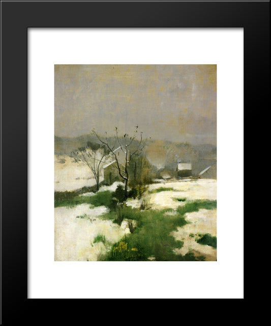 An Early Winter 20x24 Black Modern Wood Framed Art Print Poster by Twachtman, John Henry