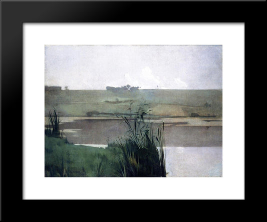 Arques Battle 20x24 Black Modern Wood Framed Art Print Poster by Twachtman, John Henry