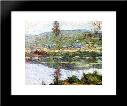 Autumn-Mists 20x24 Black Modern Wood Framed Art Print Poster by Twachtman, John Henry
