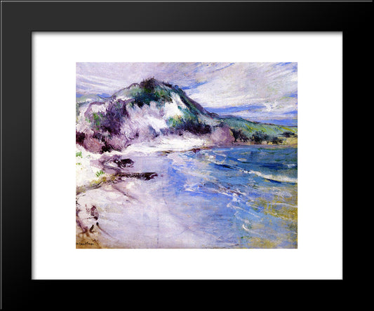Beach At Squam 20x24 Black Modern Wood Framed Art Print Poster by Twachtman, John Henry