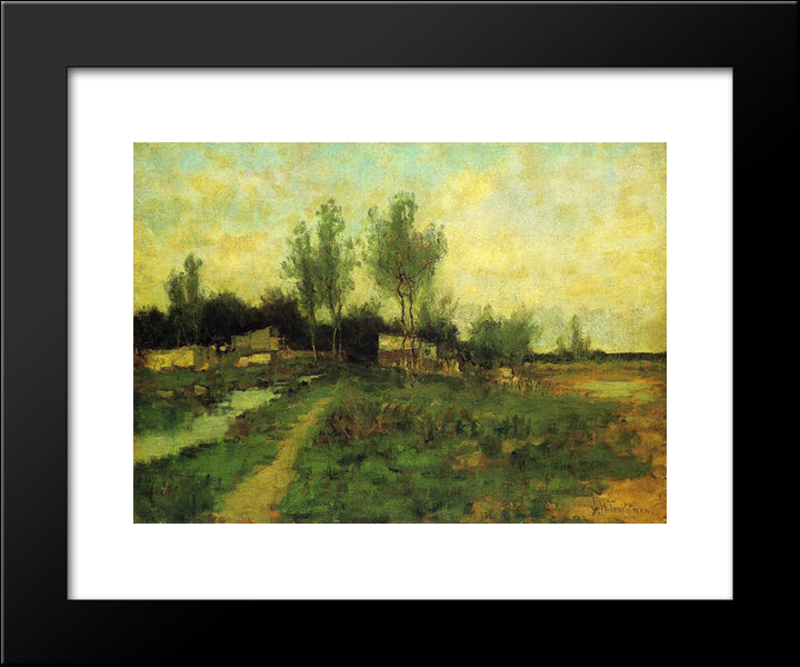Country Path 20x24 Black Modern Wood Framed Art Print Poster by Twachtman, John Henry
