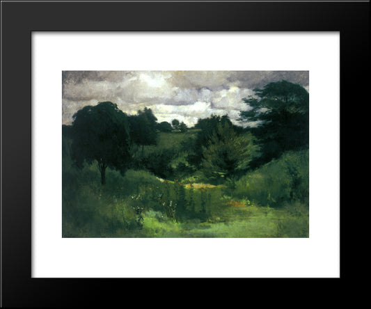 Dark Trees, Cincinnati 20x24 Black Modern Wood Framed Art Print Poster by Twachtman, John Henry