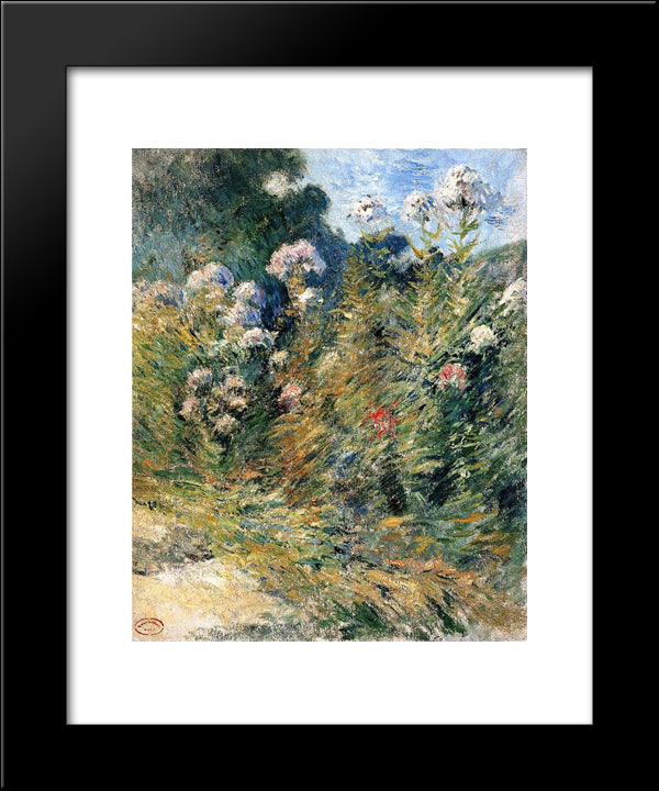Flower Garden 20x24 Black Modern Wood Framed Art Print Poster by Twachtman, John Henry