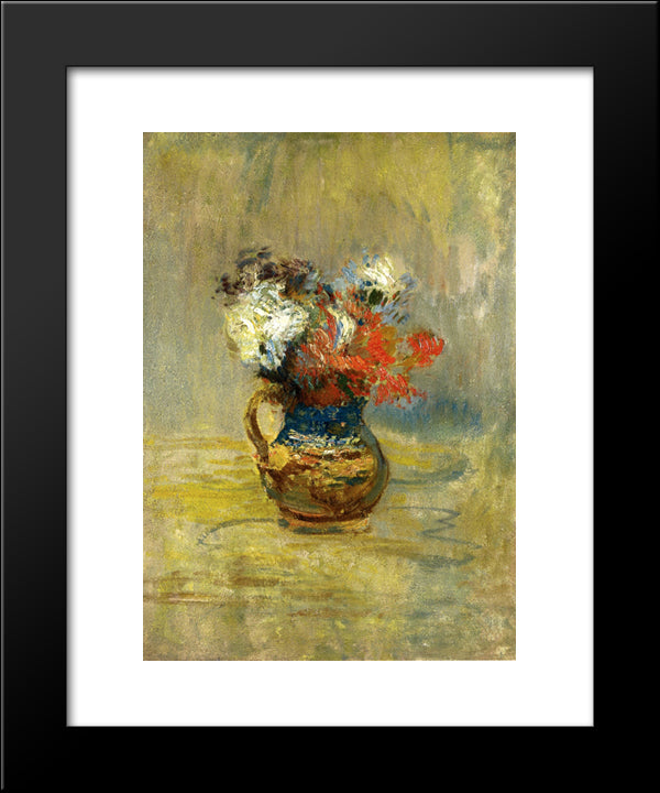 Flower Still Life 20x24 Black Modern Wood Framed Art Print Poster by Twachtman, John Henry