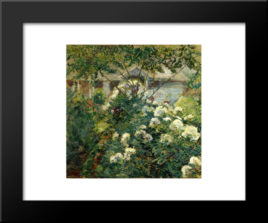 Greenwich Garden 20x24 Black Modern Wood Framed Art Print Poster by Twachtman, John Henry