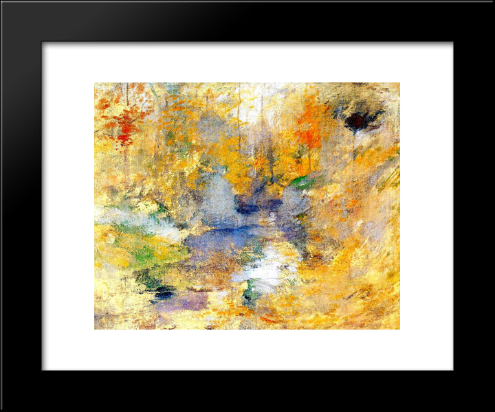 Hemlock Pool (Aka Autumn) 20x24 Black Modern Wood Framed Art Print Poster by Twachtman, John Henry