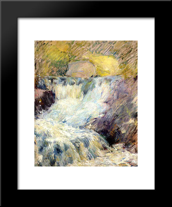 Horseneck Falls 20x24 Black Modern Wood Framed Art Print Poster by Twachtman, John Henry