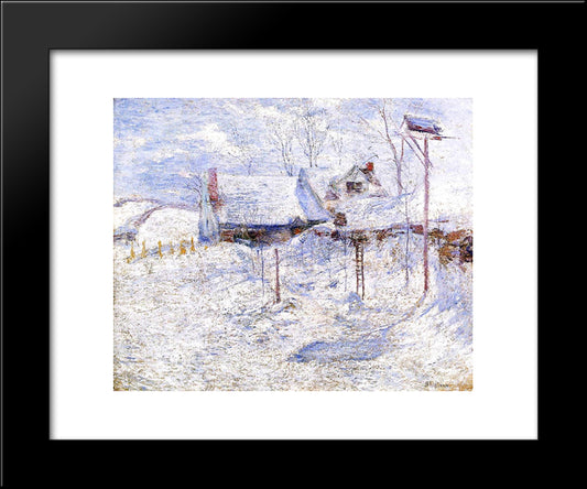 Last Touch Of Sun 20x24 Black Modern Wood Framed Art Print Poster by Twachtman, John Henry
