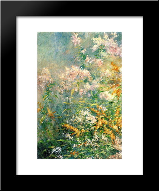 Meadow Flowers (Golden Rod And Wild Aster) 20x24 Black Modern Wood Framed Art Print Poster by Twachtman, John Henry