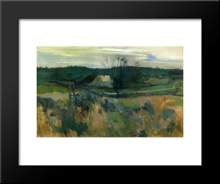 Middlebrook Farm 20x24 Black Modern Wood Framed Art Print Poster by Twachtman, John Henry
