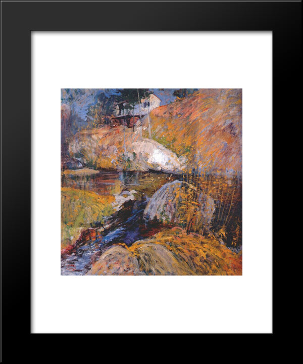 My Summer Studio 20x24 Black Modern Wood Framed Art Print Poster by Twachtman, John Henry