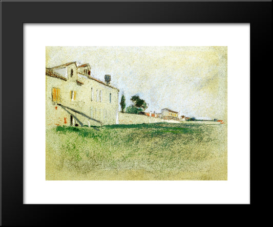 Near Paris 20x24 Black Modern Wood Framed Art Print Poster by Twachtman, John Henry
