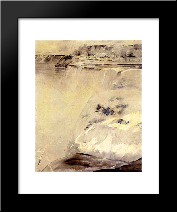 Niagara Falls 20x24 Black Modern Wood Framed Art Print Poster by Twachtman, John Henry