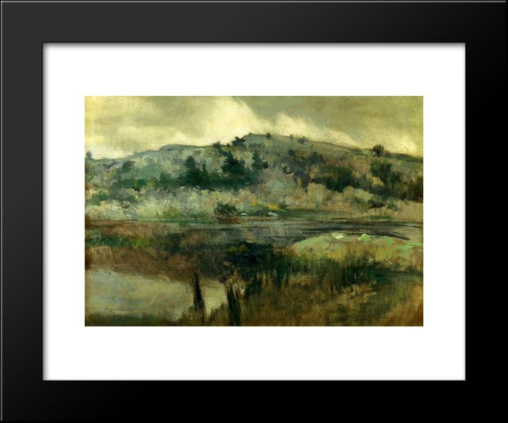 Paradise Rocks, Newport 20x24 Black Modern Wood Framed Art Print Poster by Twachtman, John Henry