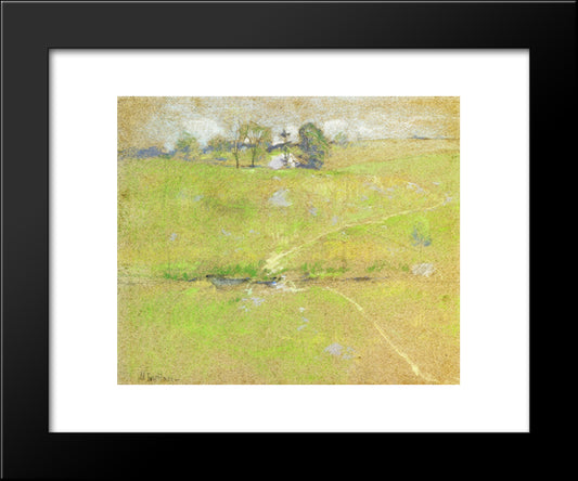 Path In The Hills, Branchville, Connecticut 20x24 Black Modern Wood Framed Art Print Poster by Twachtman, John Henry