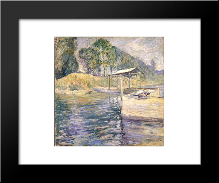 Reflections 20x24 Black Modern Wood Framed Art Print Poster by Twachtman, John Henry