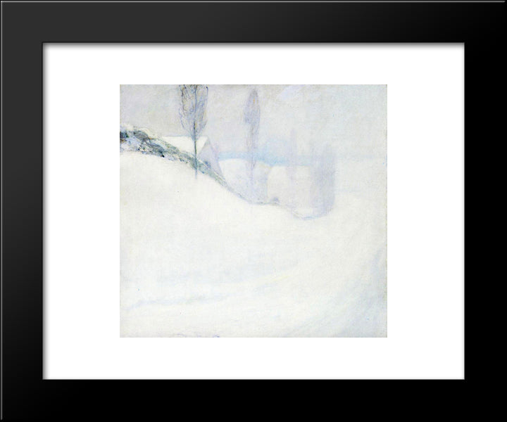 Round Hill Road 20x24 Black Modern Wood Framed Art Print Poster by Twachtman, John Henry