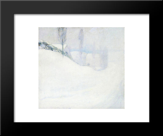 Round Hill Road 20x24 Black Modern Wood Framed Art Print Poster by Twachtman, John Henry