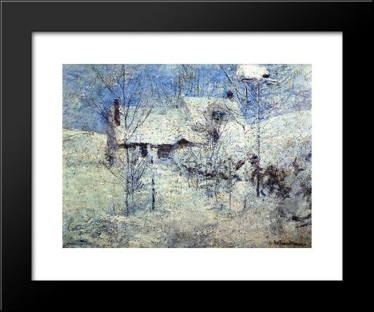 Snowbound 20x24 Black Modern Wood Framed Art Print Poster by Twachtman, John Henry
