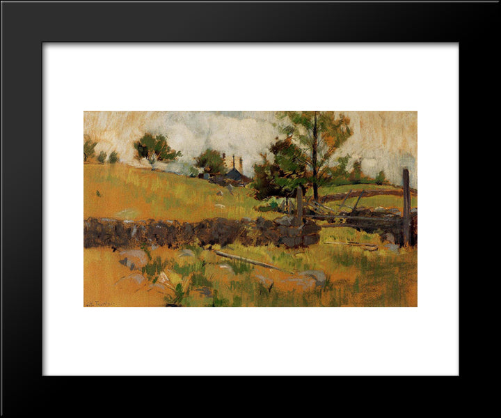 Spring Landscape 20x24 Black Modern Wood Framed Art Print Poster by Twachtman, John Henry