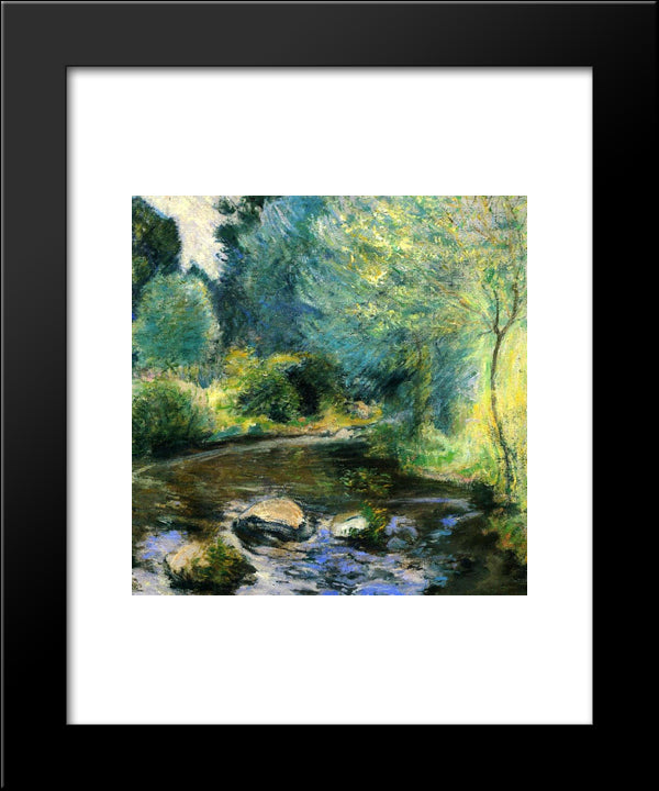 Spring Stream 20x24 Black Modern Wood Framed Art Print Poster by Twachtman, John Henry