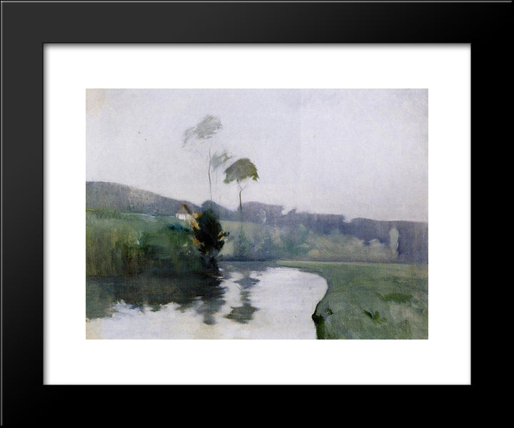 Springtime 20x24 Black Modern Wood Framed Art Print Poster by Twachtman, John Henry