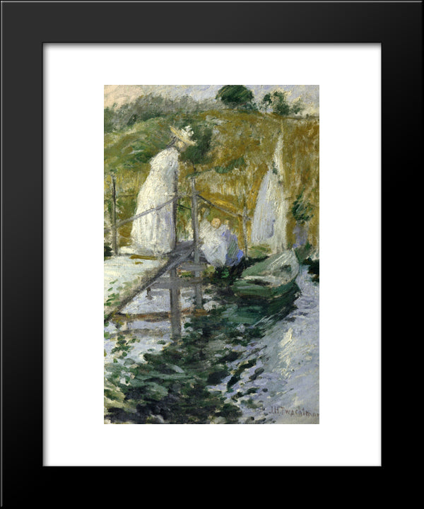 Summer Afternoon 20x24 Black Modern Wood Framed Art Print Poster by Twachtman, John Henry