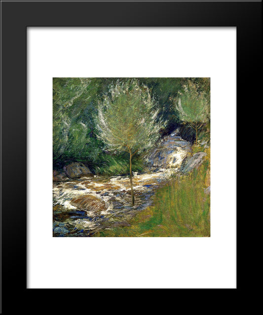 The Brook, Greenwich, Connecticut (Aka Horseneck Falls, Greenwich, Connecticut) 20x24 Black Modern Wood Framed Art Print Poster by Twachtman, John Henry