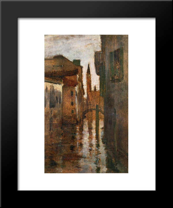The Campanile, Late Afternoon 20x24 Black Modern Wood Framed Art Print Poster by Twachtman, John Henry