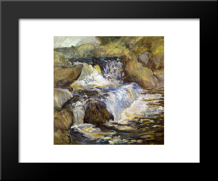 The Cascade 20x24 Black Modern Wood Framed Art Print Poster by Twachtman, John Henry