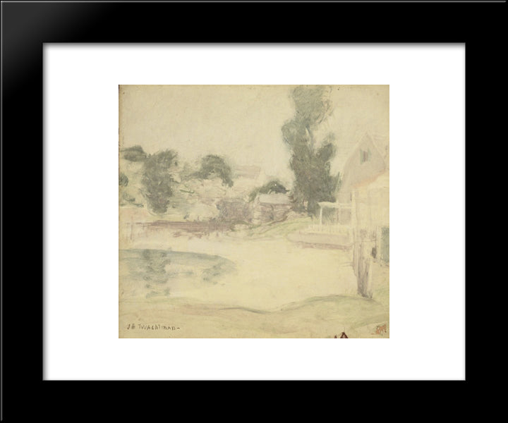 The End Of The Rain 20x24 Black Modern Wood Framed Art Print Poster by Twachtman, John Henry