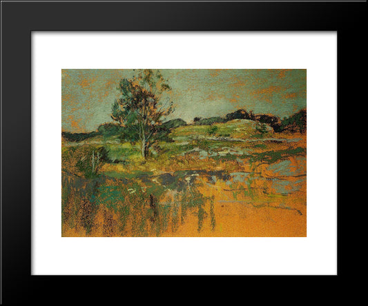 The Ledges 20x24 Black Modern Wood Framed Art Print Poster by Twachtman, John Henry