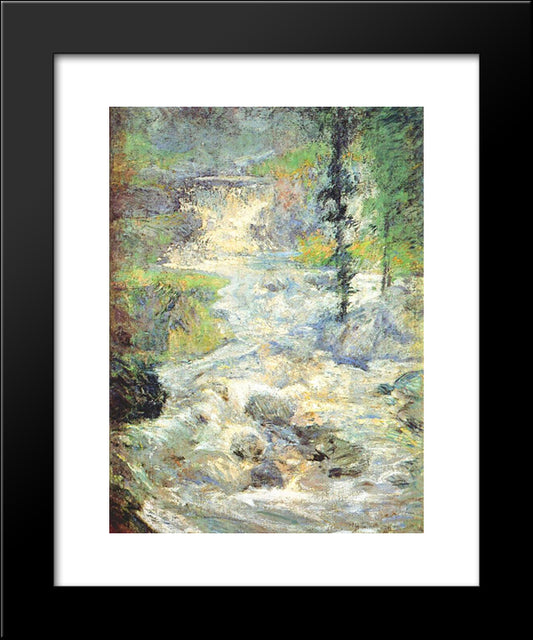 The Rainbow`S Source 20x24 Black Modern Wood Framed Art Print Poster by Twachtman, John Henry