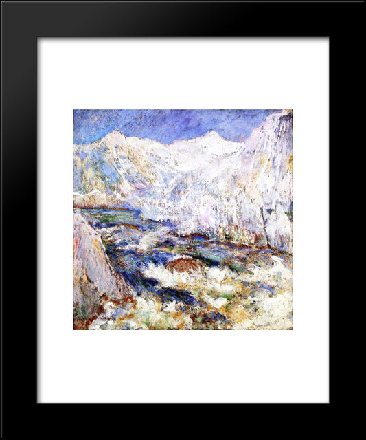 The Rapids, Yellowstone 20x24 Black Modern Wood Framed Art Print Poster by Twachtman, John Henry